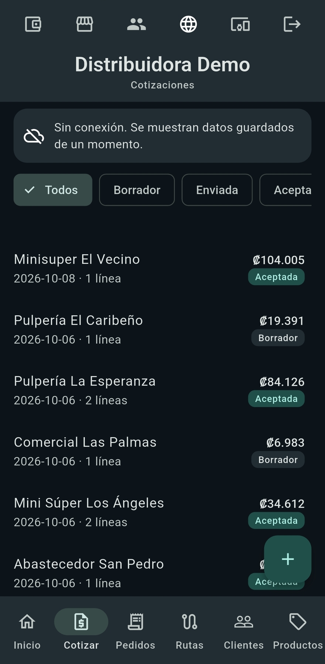Visto Listo funcionando sin conexión