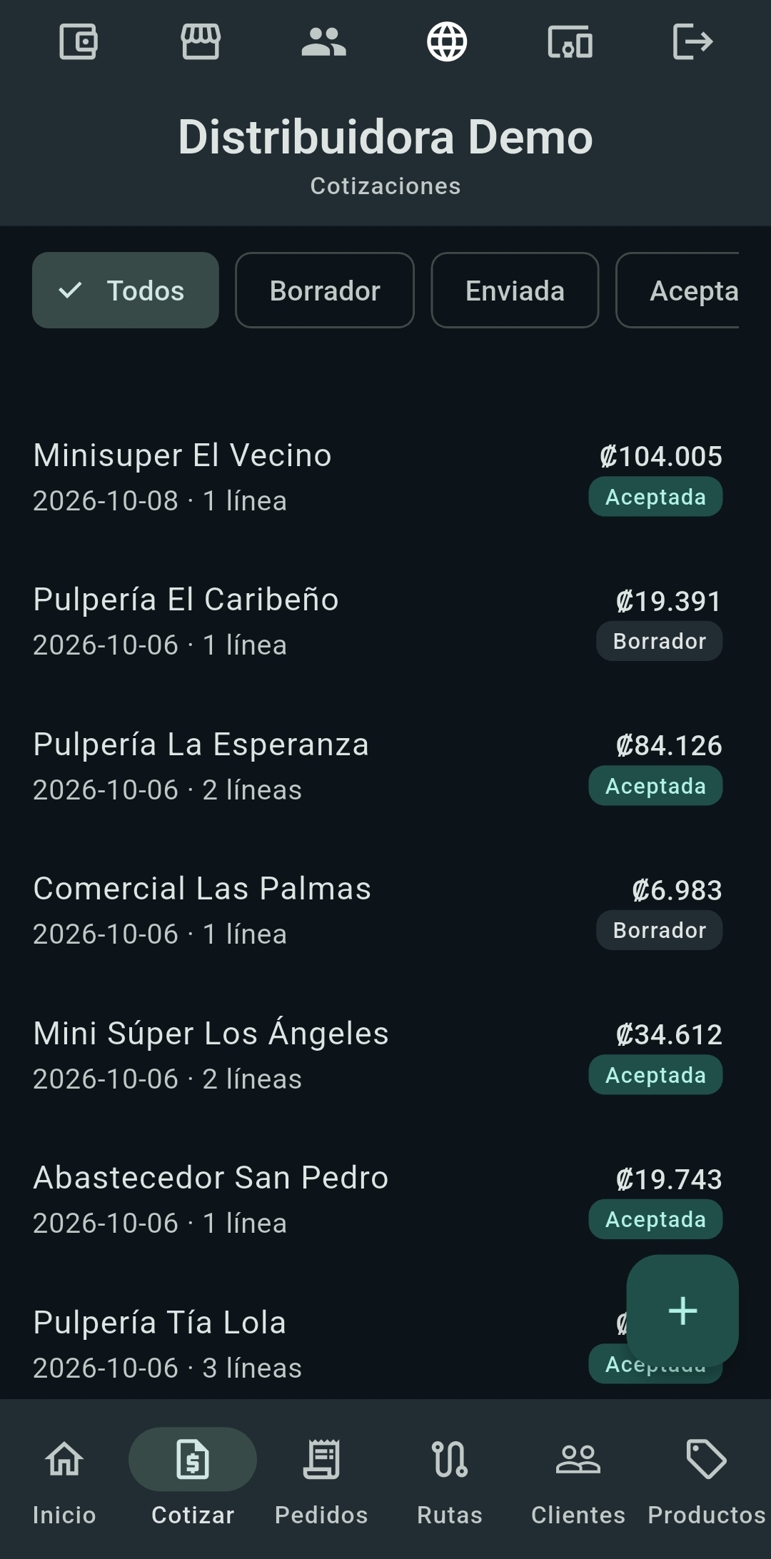 Cotización lista para enviar por WhatsApp